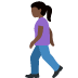 🚶🏿‍♀️ woman walking: dark skin tone display on Twitter